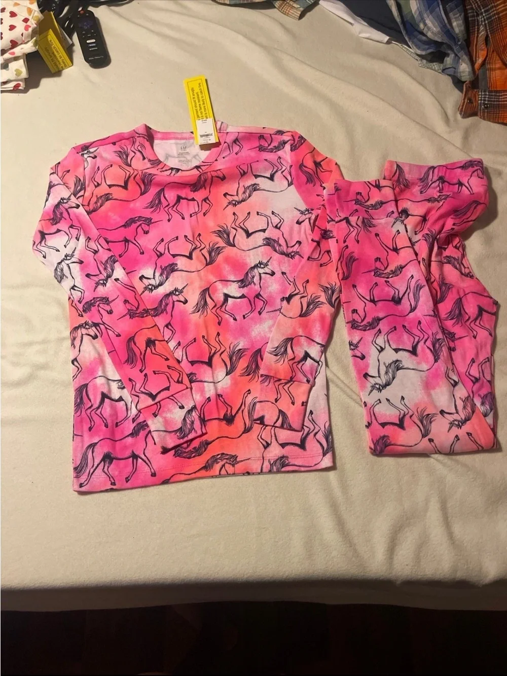 GAP Pink Unicorn Kids Long-Sleeve Rashguard Swim Set